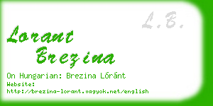 lorant brezina business card